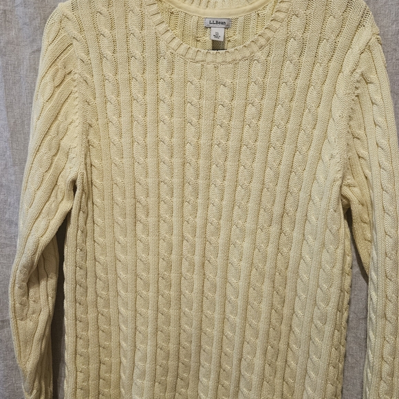 L.L. Bean Cable Knit Sweater Fisherman Core - Picture 3 of 6